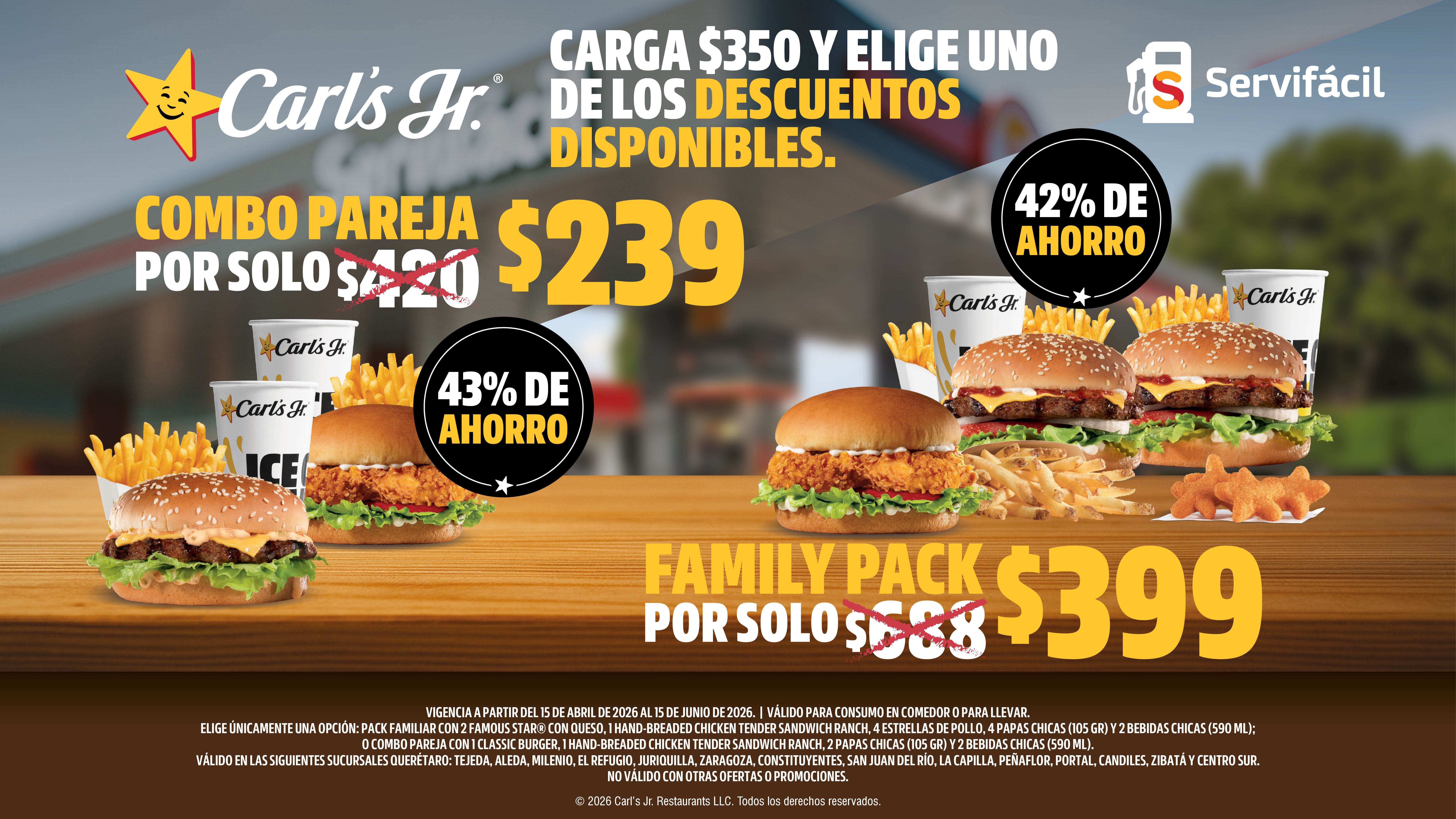 Alianza Servifácil y Carl´s Jr